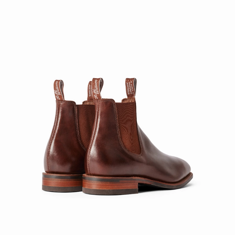 Clearance Sale Now Todays Hot Pick R.M.Williams Dynamic Flex Craftsman Mens Leather Boots - Mid Brown/Saddle