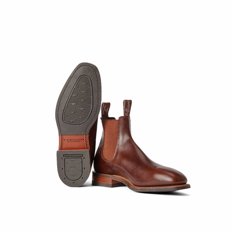 R.M.Williams Dynamic Flex Craftsman Mens Leather Boots - Mid Brown/Saddle Trending Offer Today