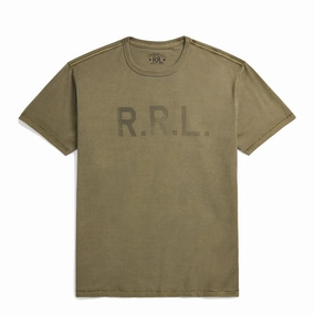Rrl By Ralph Lauren S/S Graphic T Shirt New Olive Flash Deal Today