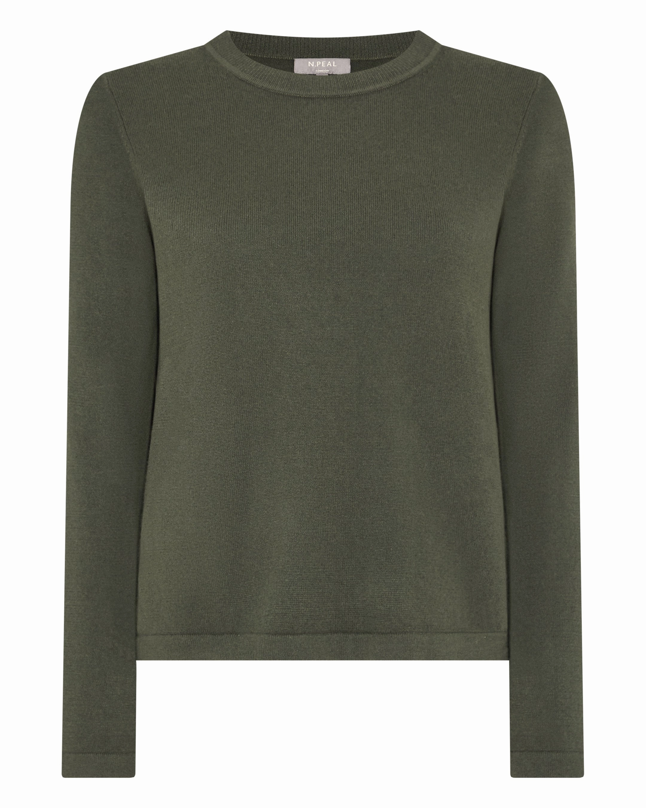 Women'S Hallie Round Neck Cashmere Jumper Army Green Best Deal Today
