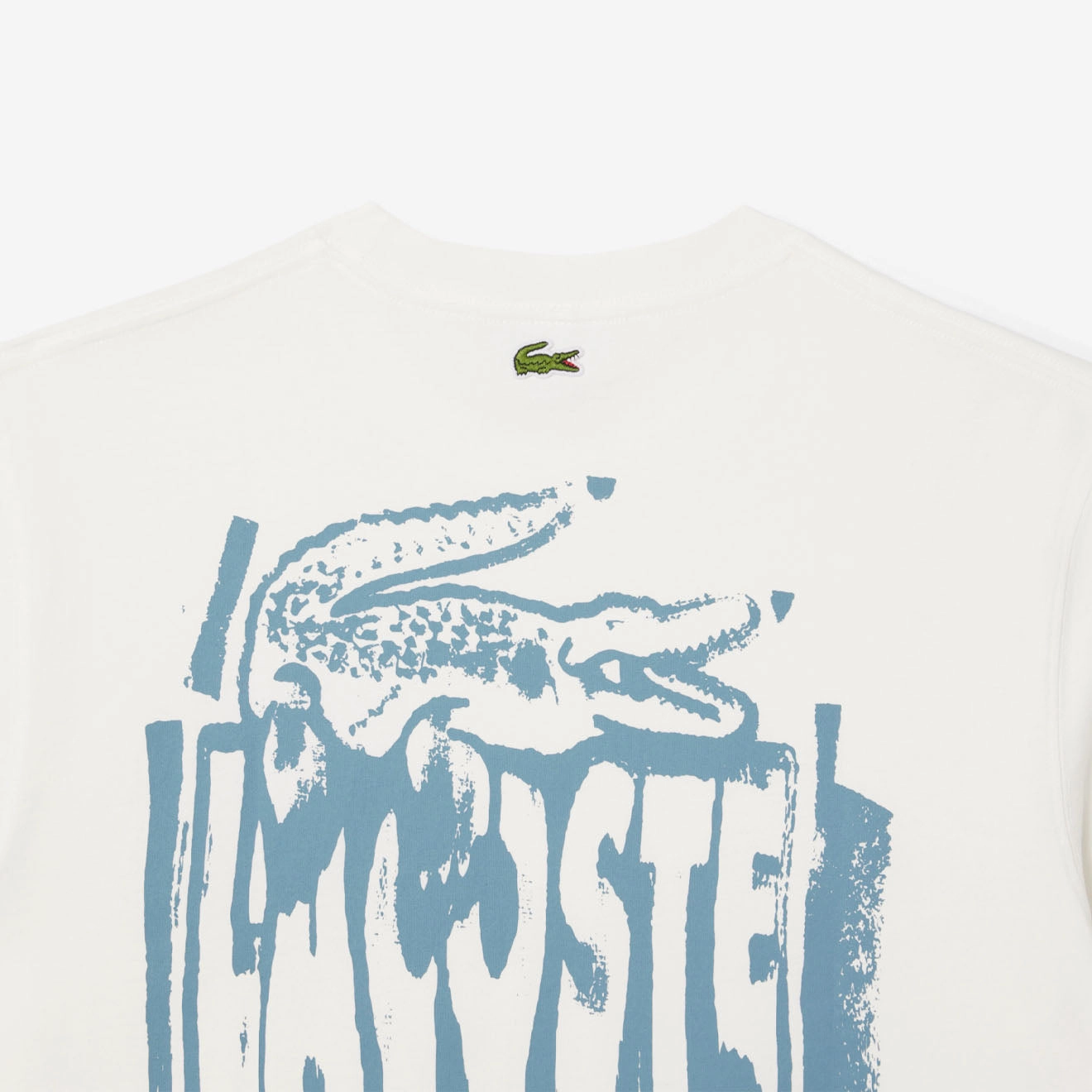 Lacoste Crocodile Blur Graffiti S/S Tee Flour / Limestone Big Savings Alert