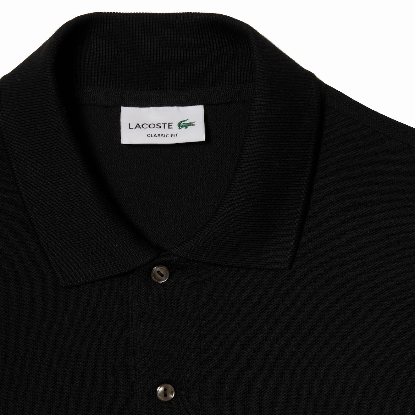 Grab Save Today Deal of the Day Lacoste Original S/S L.12.12 Petit Pique Cotton Polo Shirt Black