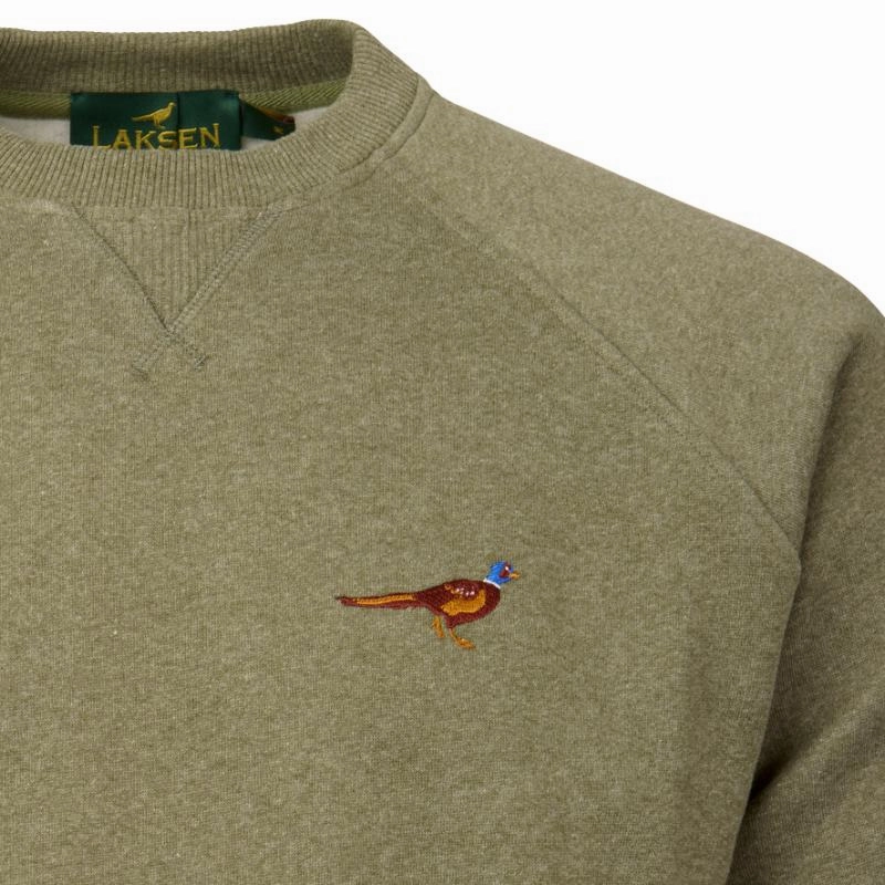 Limited Time Discount Laksen True Pheasant Mens Sweatshirt - Olive Melange
