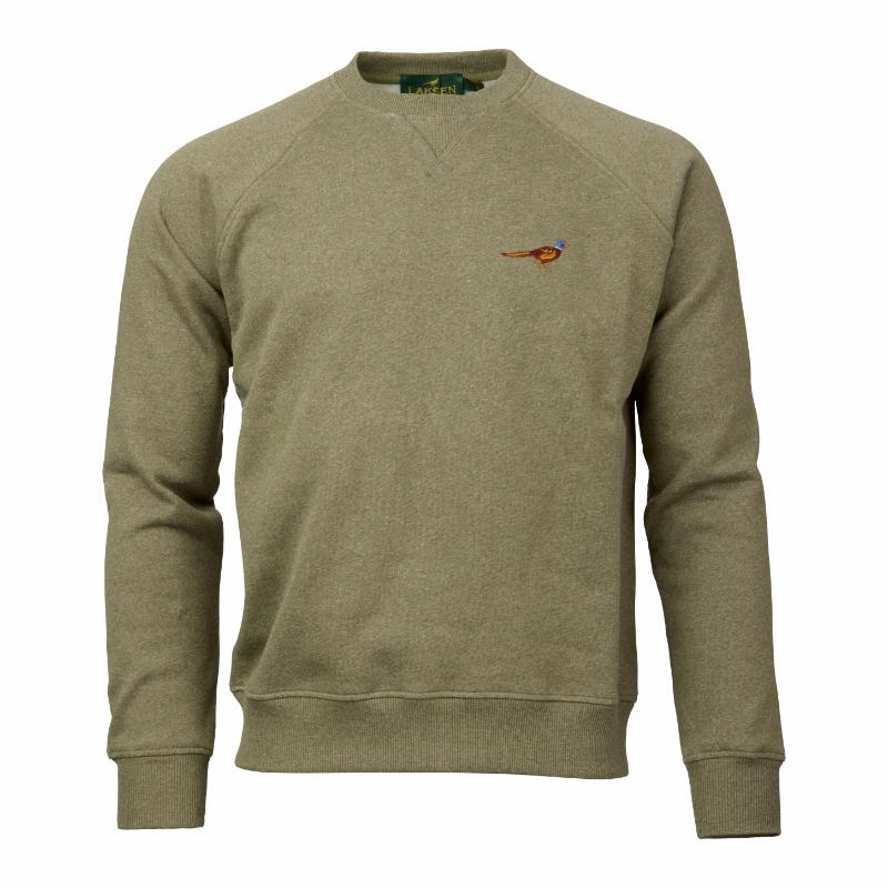 Laksen True Pheasant Mens Sweatshirt - Olive Melange Flash Pick Today