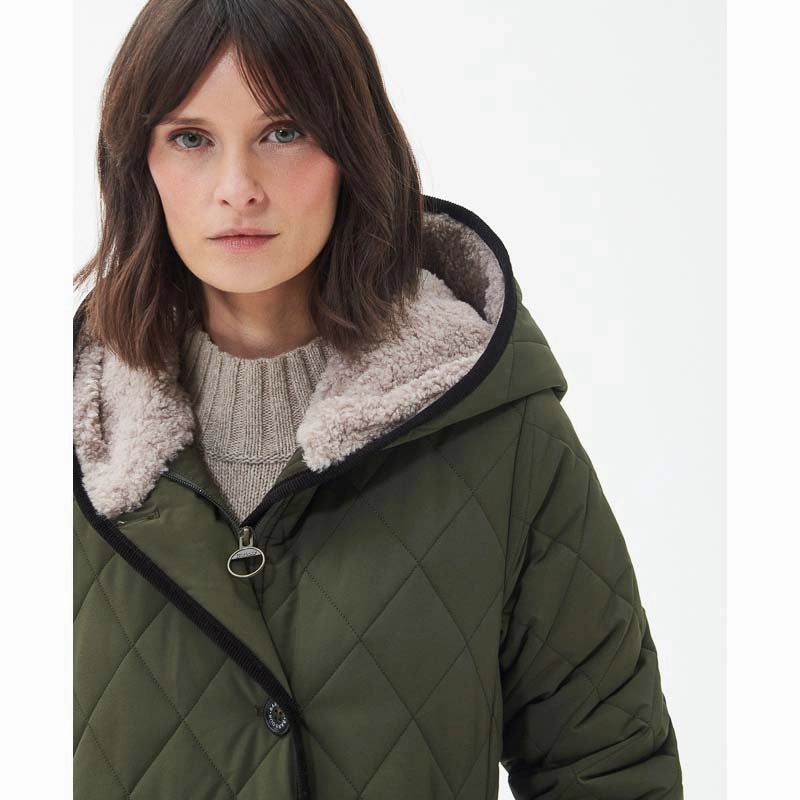 Barbour Bream Ladies Quilted Jacket - Olive/Ancient Today Only Discount Grab It Now