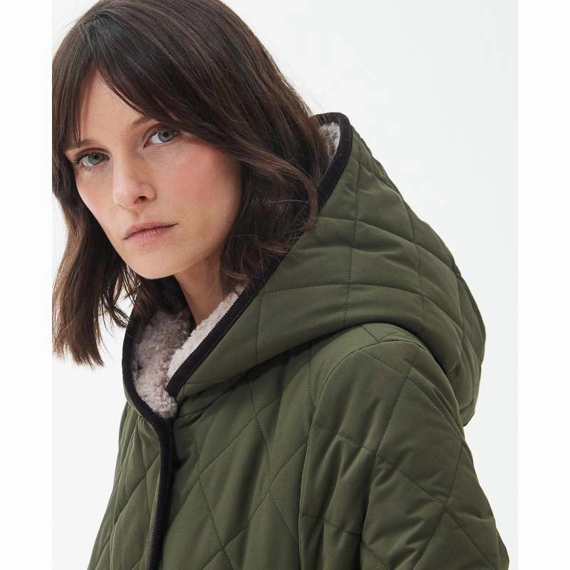 Hot Sale Today Dont Miss These Savings Barbour Bream Ladies Quilted Jacket - Olive/Ancient