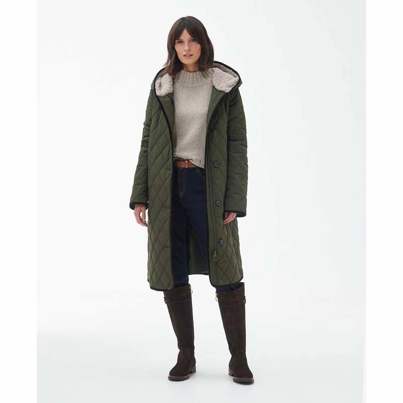 Trending Now Discount Barbour Bream Ladies Quilted Jacket - Olive/Ancient