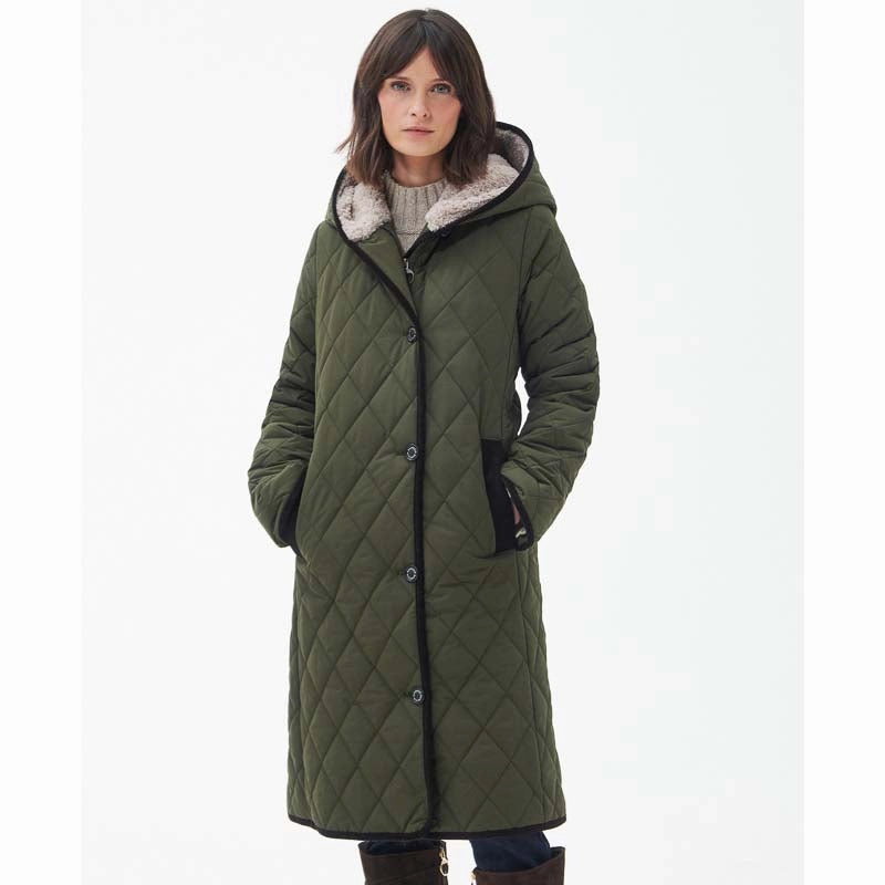 Shop Hot Picks Barbour Bream Ladies Quilted Jacket - Olive/Ancient