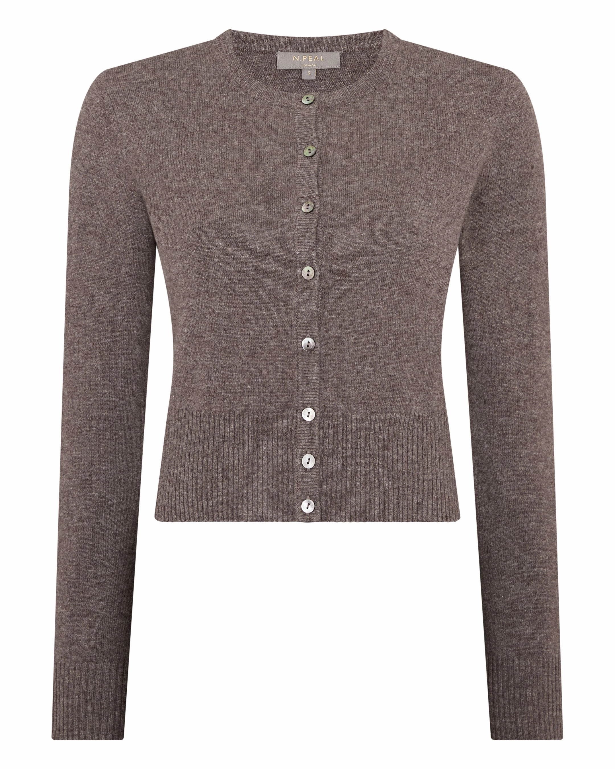 Deal of the Day Dont Miss These Savings Women'S Ivy Cropped Cashmere Cardigan Otter Brown