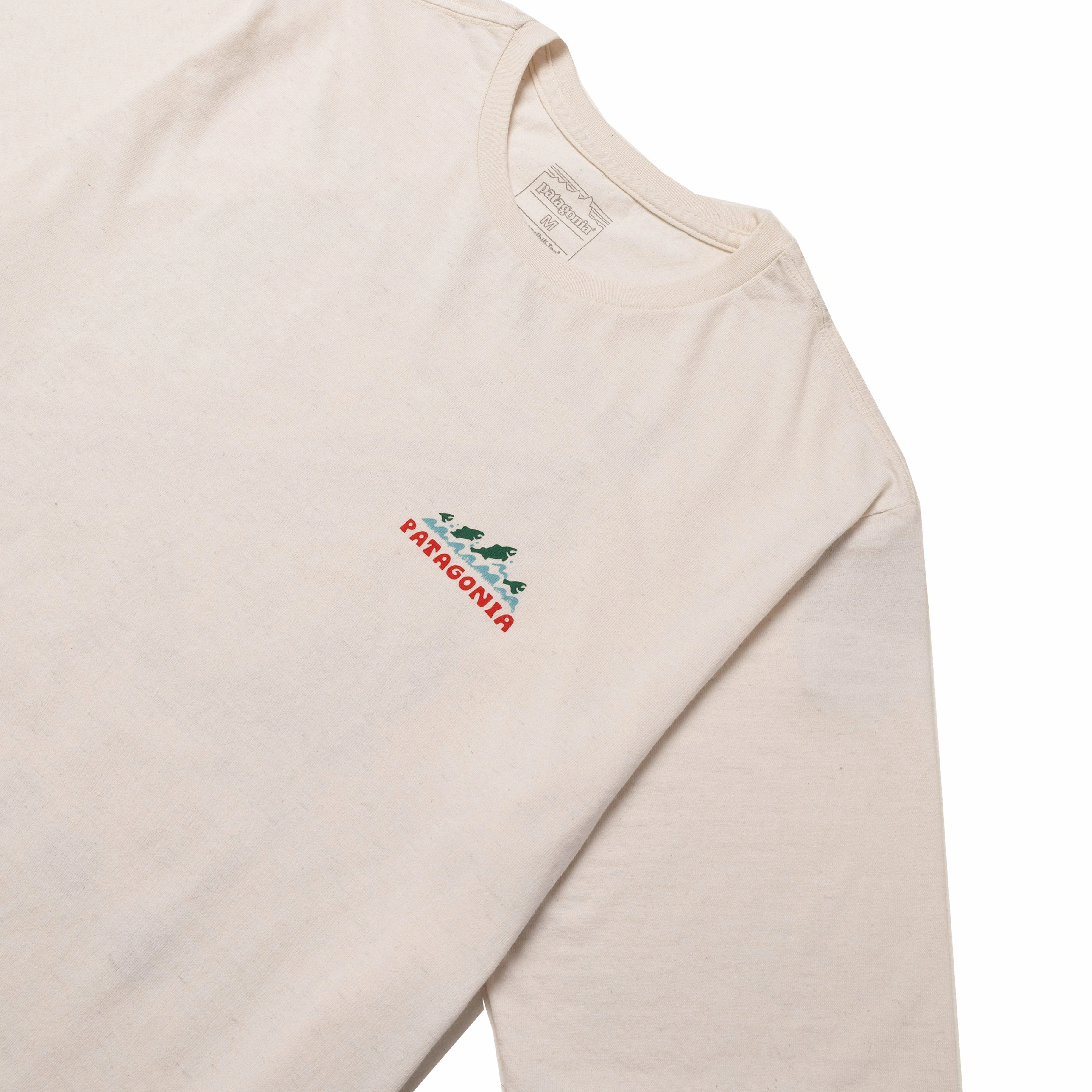 Shop the Savings Now Flash Discount Today Patagonia Take A Stand Responsibili-Tee Dammin' Kills / Birch White