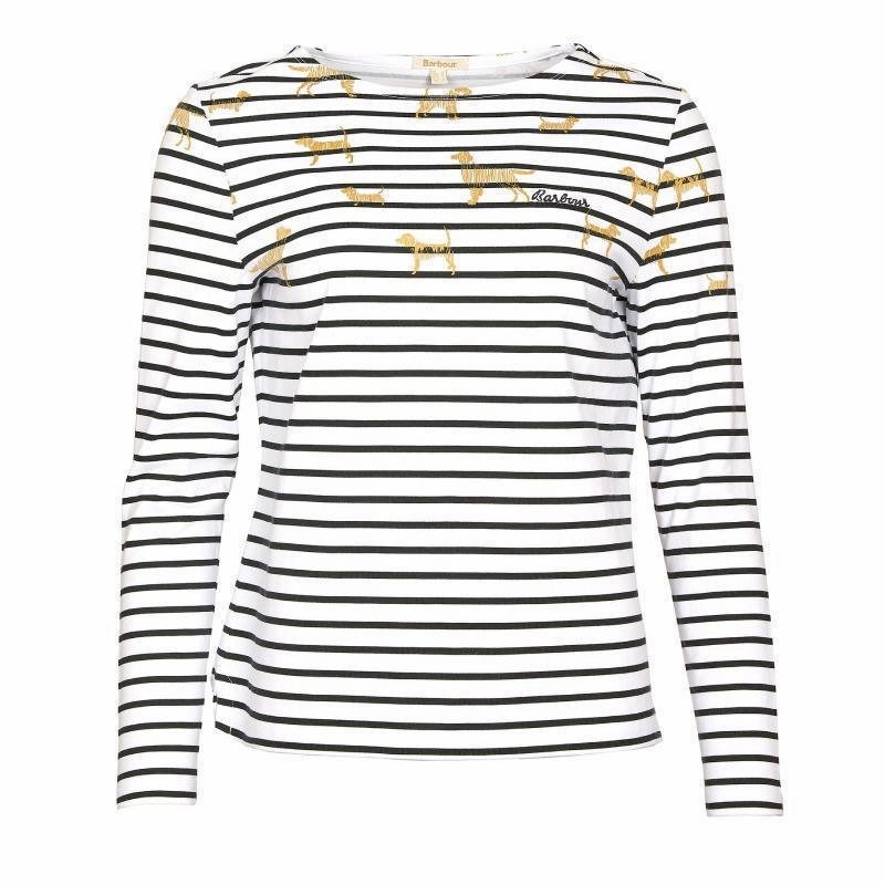 Barbour Hawkins Ladies Print Top - Off White Country Print Trending Hot Picks