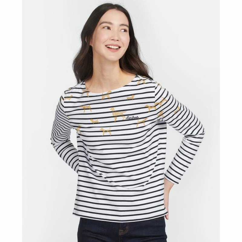 Trending Deals Today Hot Deal Alert Barbour Hawkins Ladies Print Top - Off White Country Print