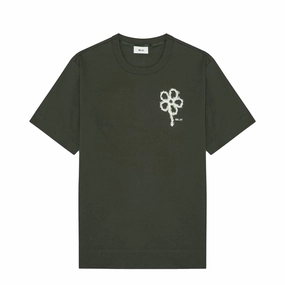 Nn07 Pedro Embroidery Organic Cotton T-Shirt Dark Army Grab Your Savings Hot Offer Frenzy