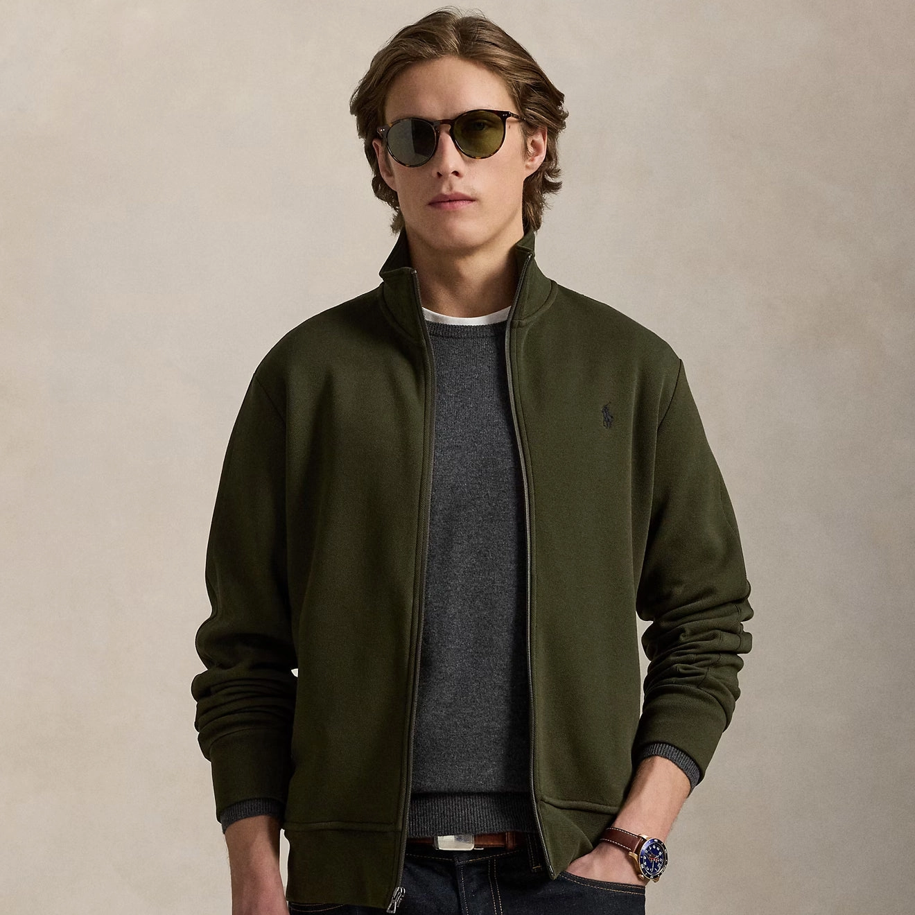 Clearance Event Alert Today Only Savings Polo Ralph Lauren Double Knit Track Jacket Company Olive