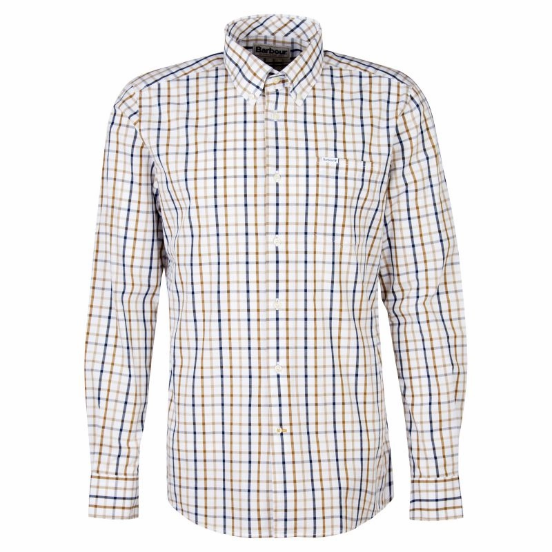 Barbour Eldon Tailored Fit Mens Shirt - Stone Special Occasion Discount Best Deal Today
