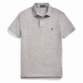 Trending Offer Today Clearance Savings Now Polo Ralph Lauren Custom Slim Fit Mesh Polo Shirt Canterbury Heather