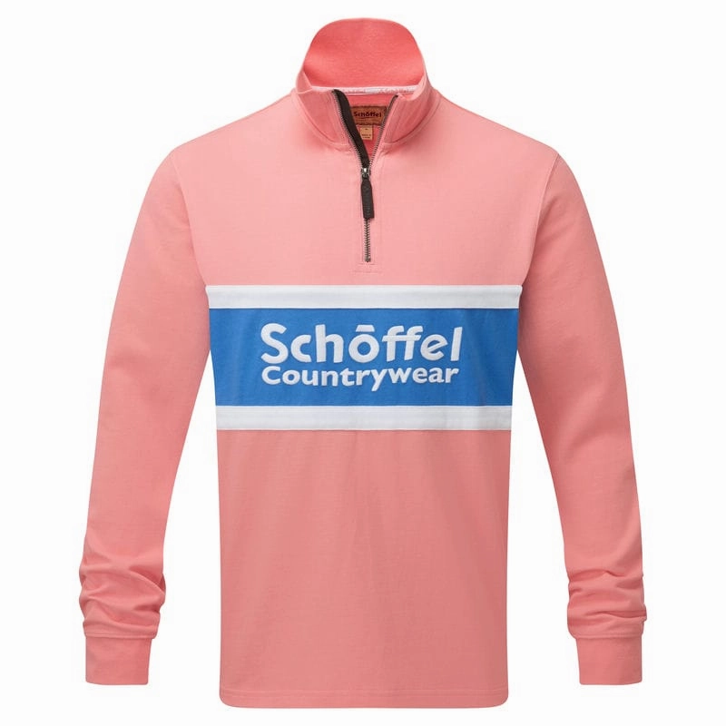 Hot Pick of the Day Online Deal Frenzy Schoffel Exeter Heritage 1/4 Zip Jumper - Flamingo