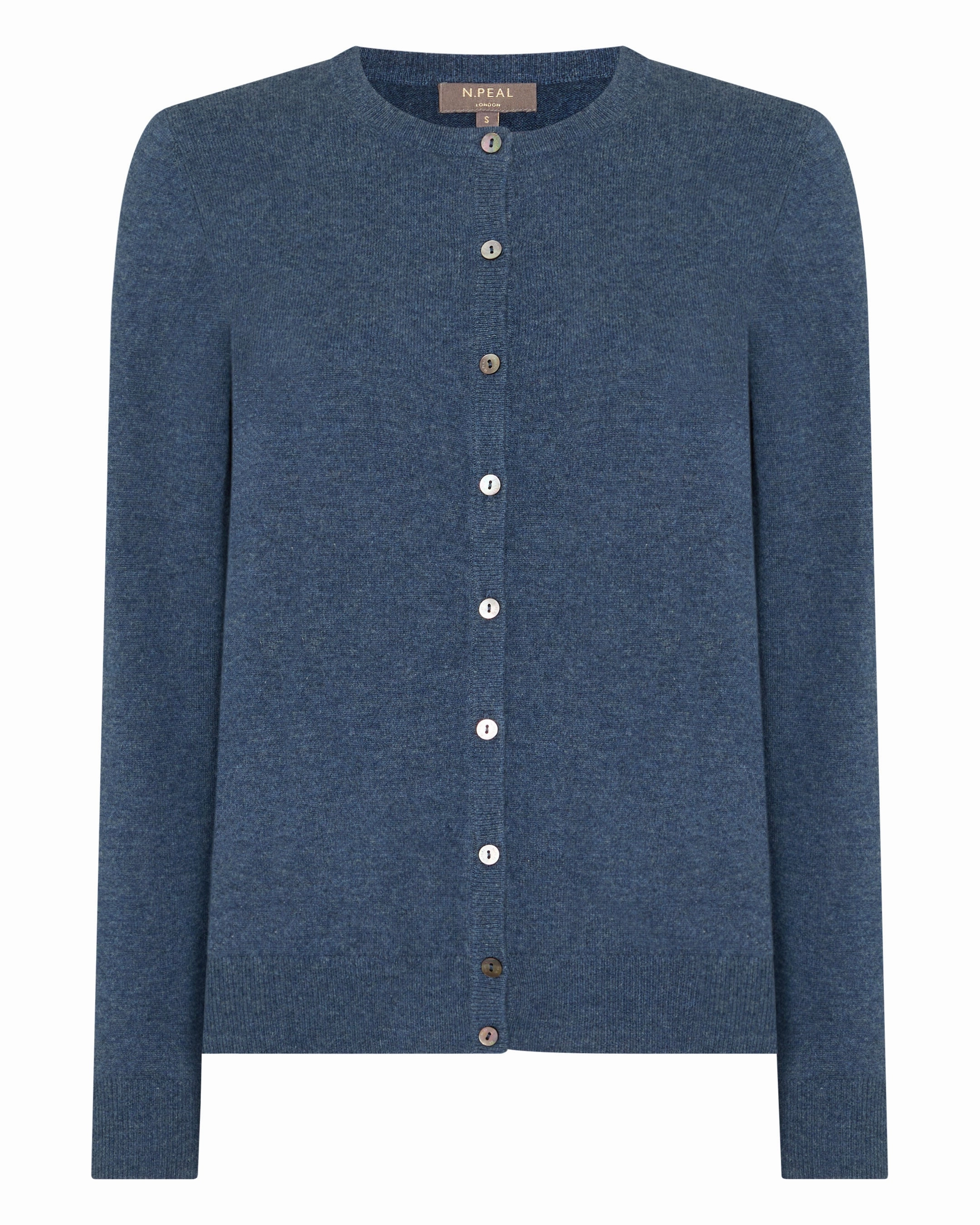Shop Save Big Women'S Olivia Round Neck Cashmere Cardigan Light Denim Blue