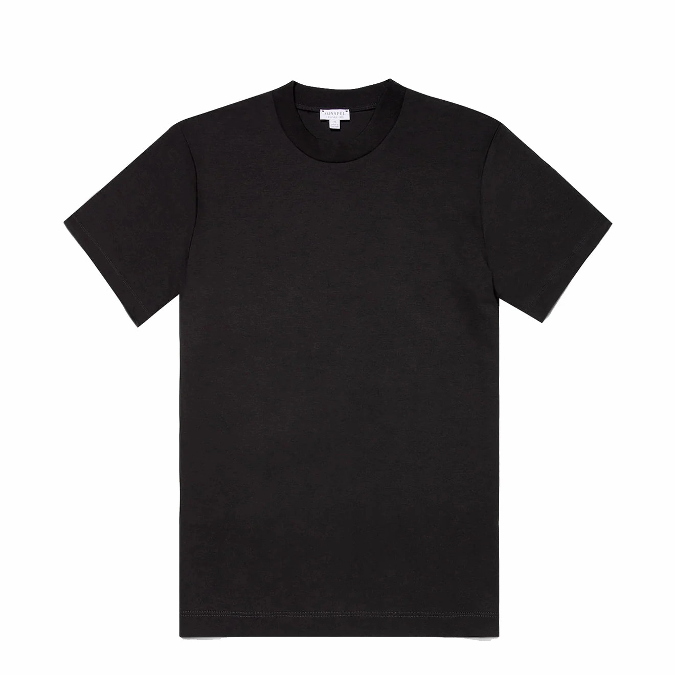 Trending Hot Deal Daily Deal Frenzy Sunspel Relaxed Fit Heavyweight Supima Cotton TShirt Black