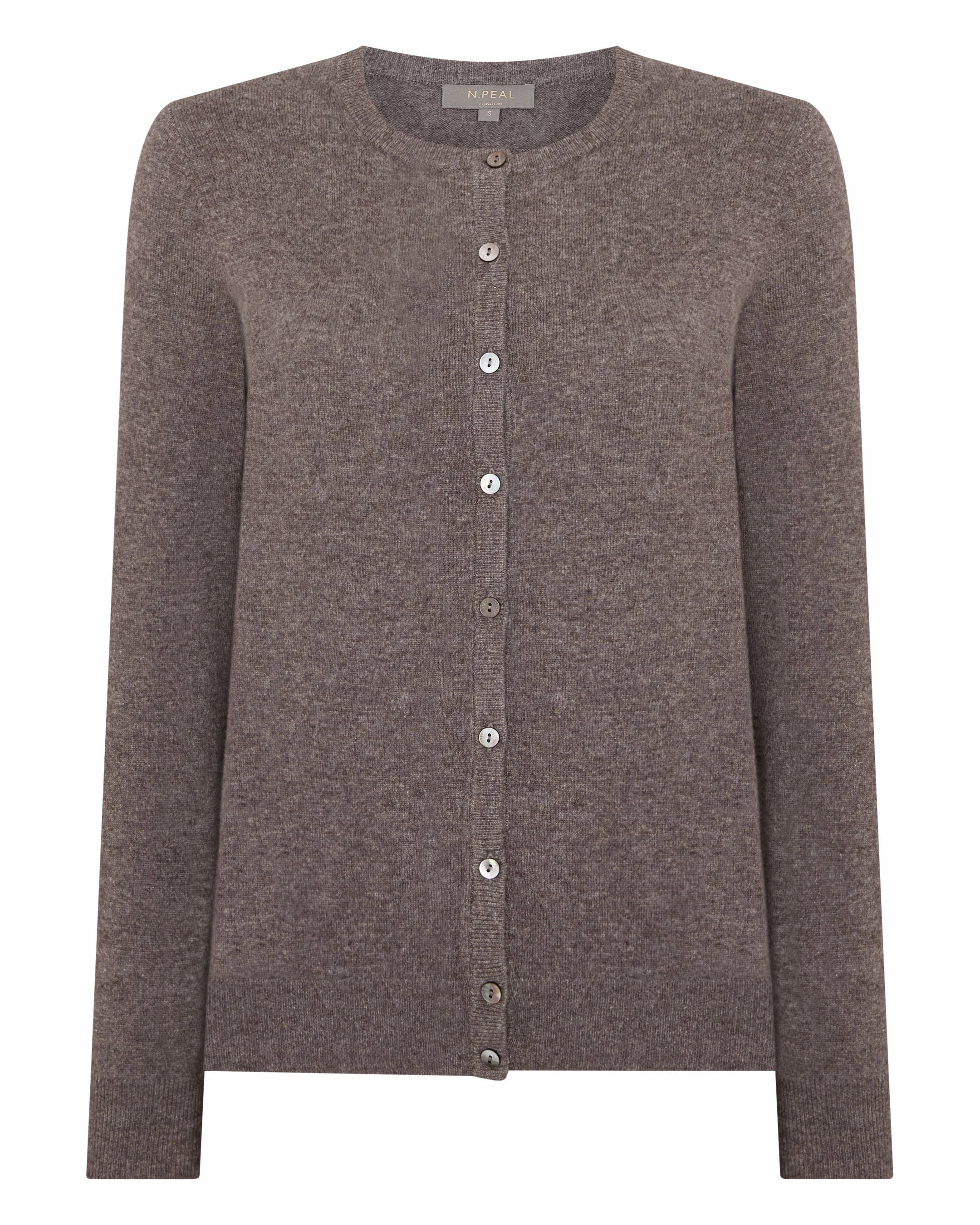 Sale Ending Soon Hot Pick of the Day Women'S Olivia Round Neck Cashmere Cardigan Otter Brown