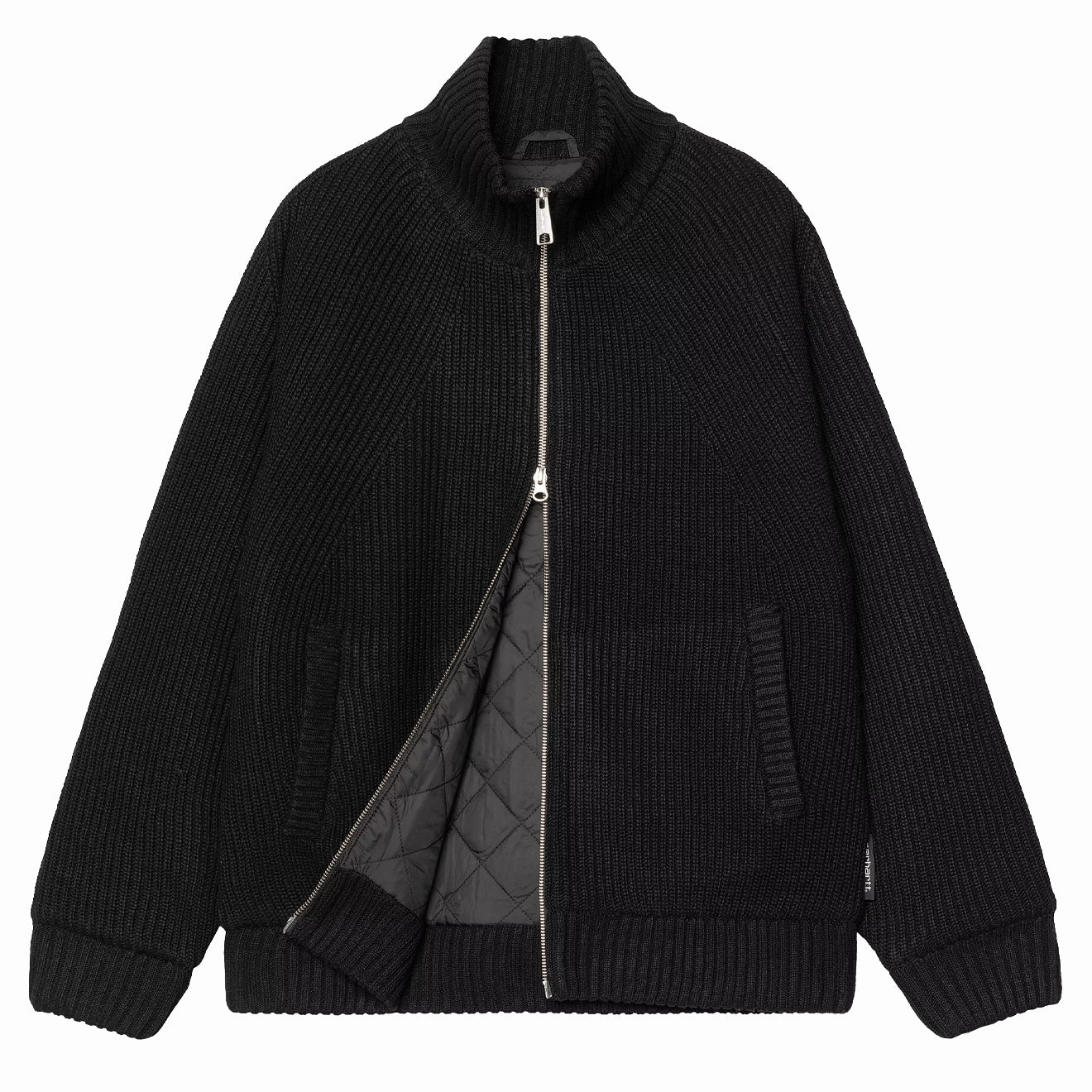 Trending Now Discount Deal Frenzy Today Carhartt Wip Banley Sweater Jacket Black