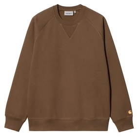 Special Price Offer Carhartt Wip Chase Sweat Chocolate / Gold