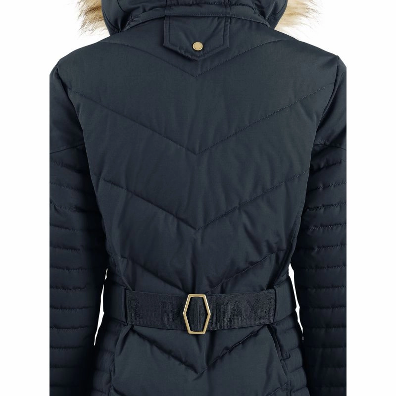 Fairfax & Favor Charlotte Padded Ladies Longline Coat - Navy Blue Clearance Steal Today Best Deal Today