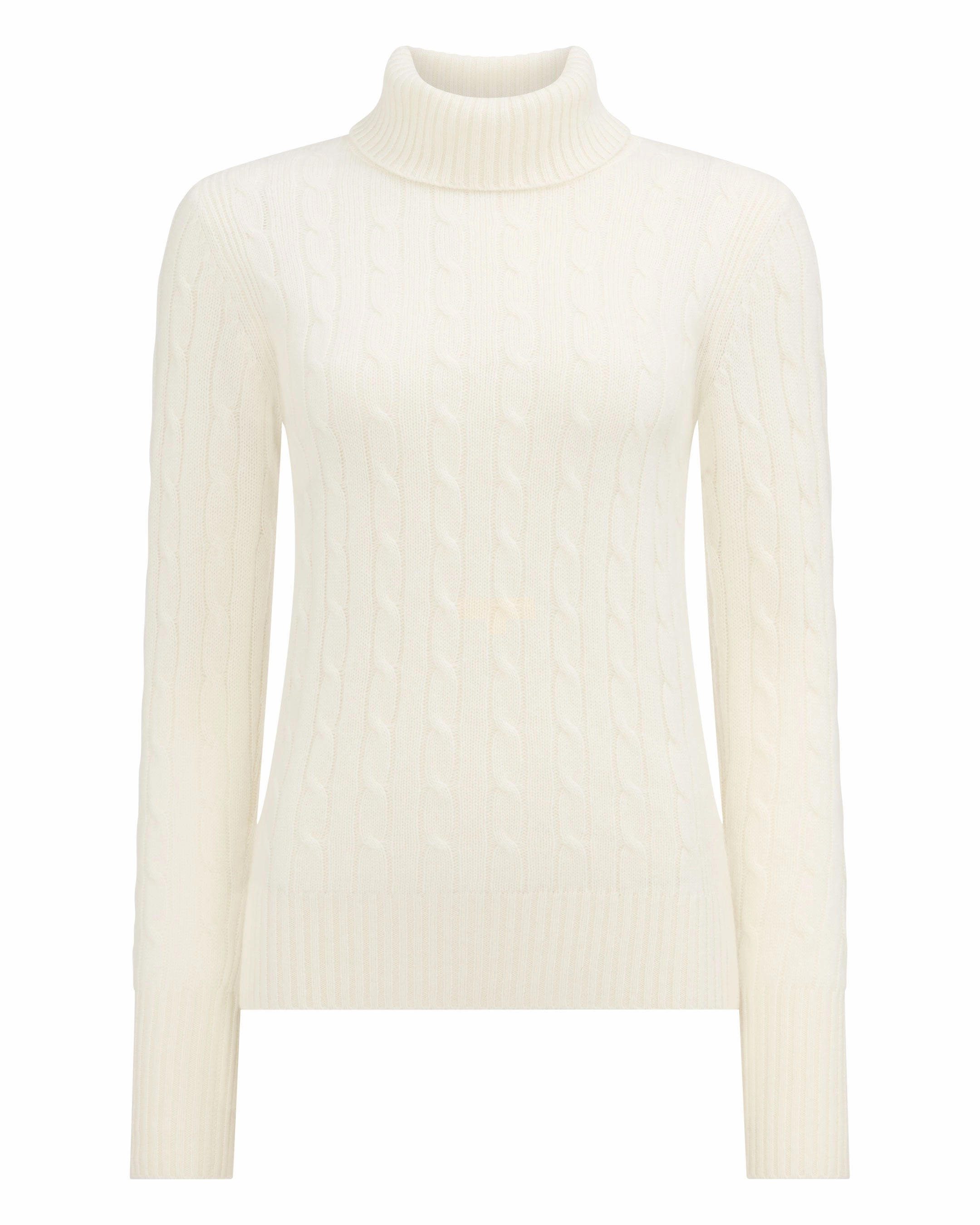 Women'S Adelyn Cable Roll Cashmere Jumper New Ivory White Mega Savings Now Todays Trending Deals