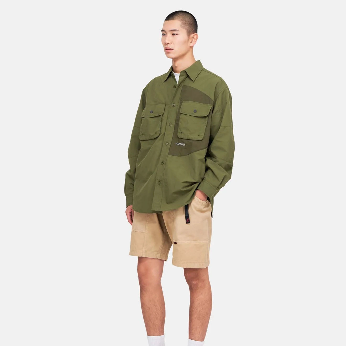 Steal Todays Offer Gramicci Nylon Brentwood Shirt Olive