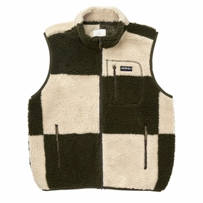 Gramicci Womens Checkered Sherpa Vest Natural / Olive Check Special Steal Event Hot Clearance Now