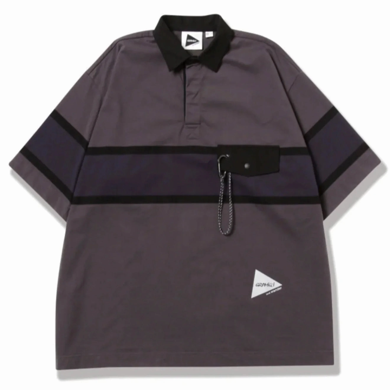 Gramicci X And Wander Tech Rugby Shirt Charcoal Shop Hot Deals