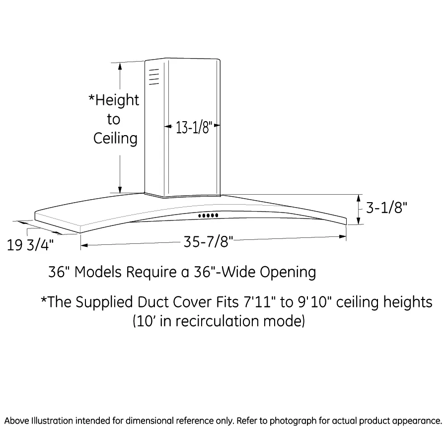 Haier UVW7361SWSS 36" Wall-Mount Chimney Hood