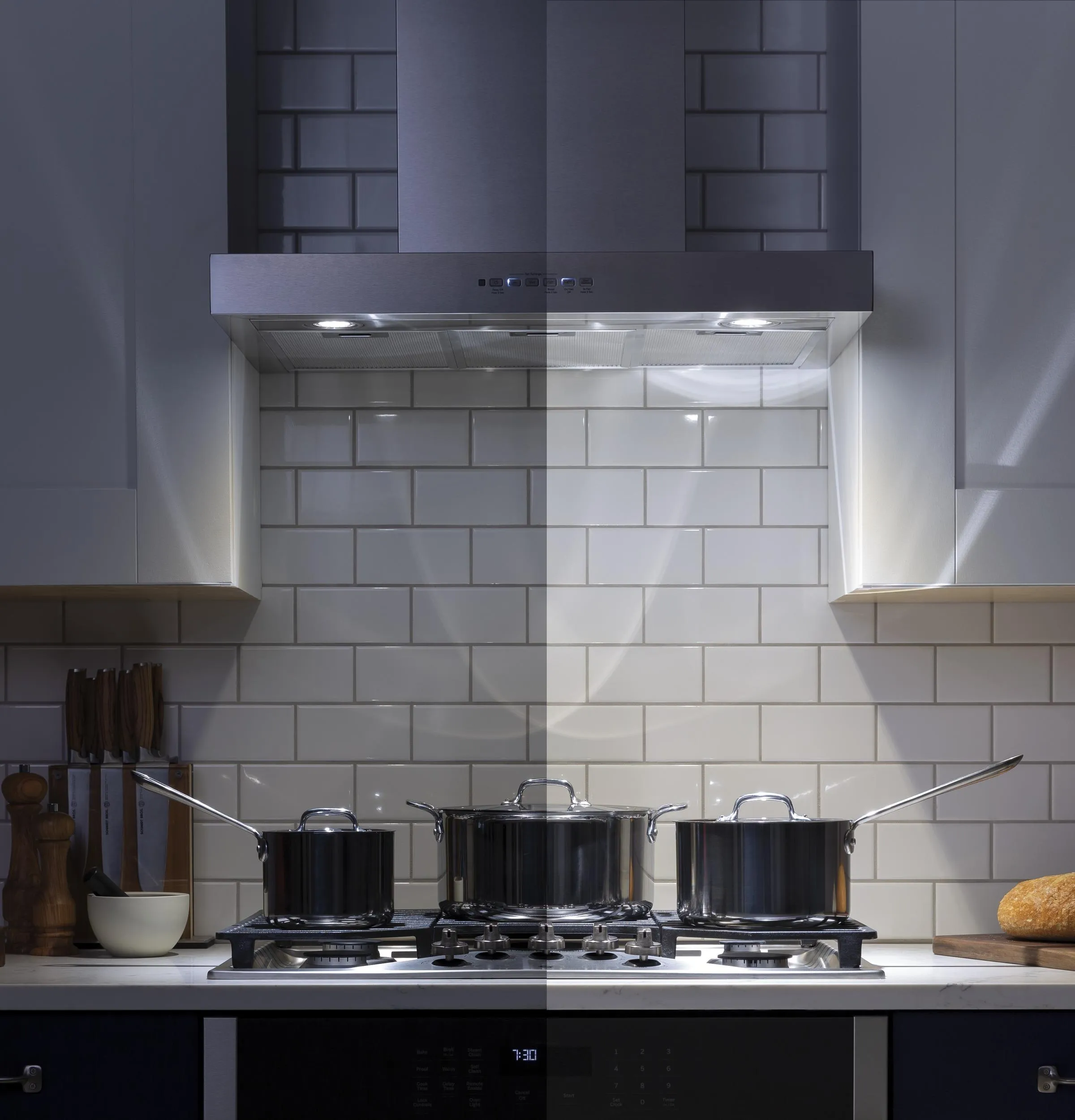 Haier UVW8301SLSS 30" Designer Wall Mount Hood W/ Dimmable Led Lighting