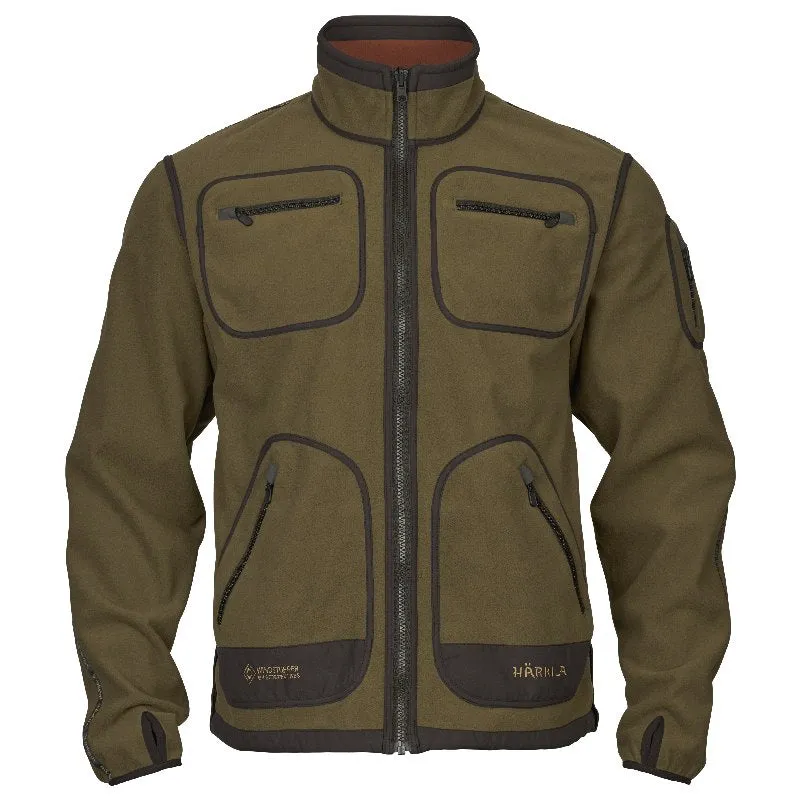 Harkila Kamko Mens Gore-Tex Windproof Reversible Fleece Jacket - Dark Olive/Arabian Spice Mega Discount Event