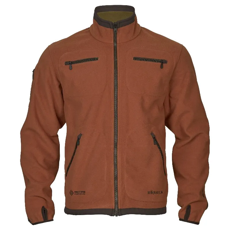 Harkila Kamko Mens Gore-Tex Windproof Reversible Fleece Jacket - Dark Olive/Arabian Spice Hot Savings Alert Dont Wait Save