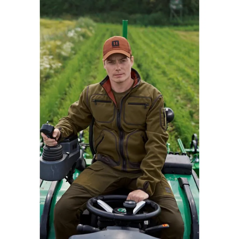 Harkila Kamko Mens Gore-Tex Windproof Reversible Fleece Jacket - Dark Olive/Arabian Spice Dont Miss These Savings Save More Online