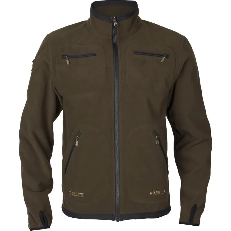 Hot Pick of the Day Harkila Kamko Mens Gore-Tex Windproof Reversible Fleece Jacket - Green/Bordeaux