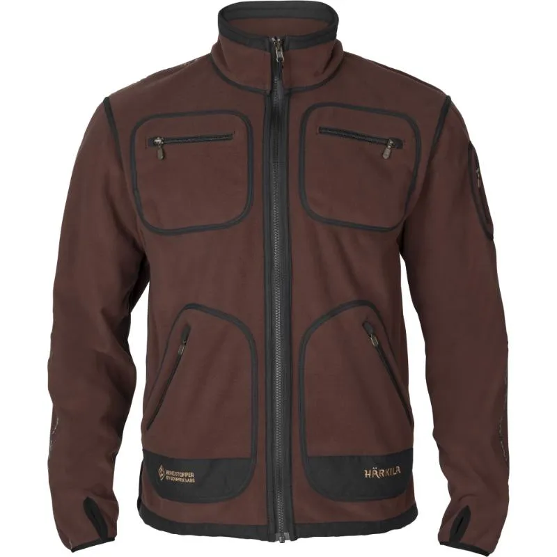Steal the Deal Now Harkila Kamko Mens Gore-Tex Windproof Reversible Fleece Jacket - Green/Bordeaux