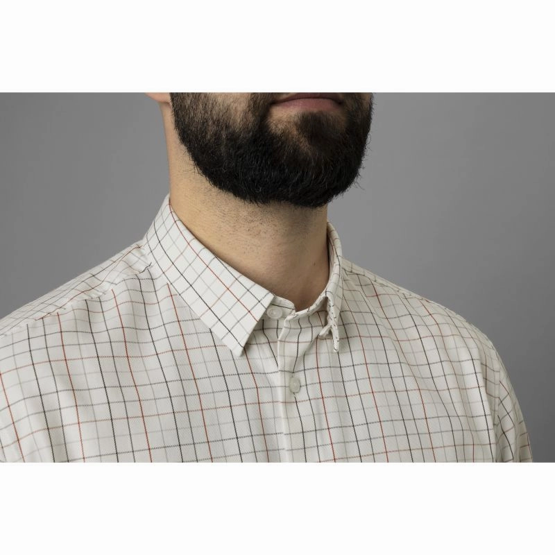 Todays Special Picks Harkila Allerston Mens Shirt  - Bloodstone Red/White