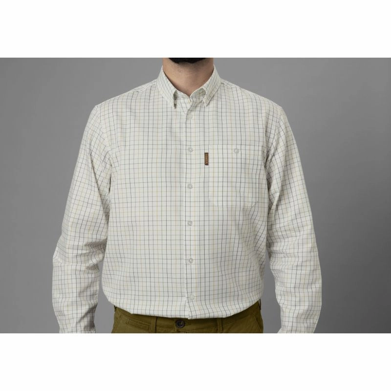 Daily Clearance Deal Best Deal Today Harkila Allerston Mens Shirt  - Emerald Green/White