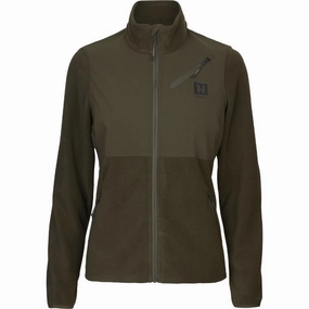 Hot Sale Frenzy Shop the Savings Harkila Fjell Ladies Fleece Jacket - Hunting Green/Willow Green