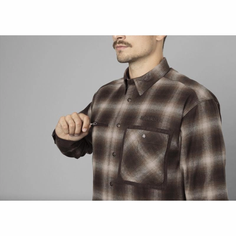 MustHave Deals Grab Your Savings Harkila Folke Mens Shirt Jacket - Burgundy