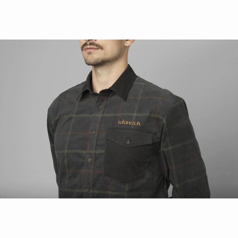 Harkila Kaldfjord Mens Corduroy Shirt - Phantom Todays Steal Todays Hot Savings