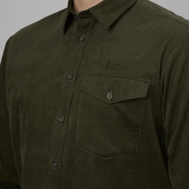 Best Deal Today Harkila Kaldfjord Mens Corduroy Shirt - Willow Green