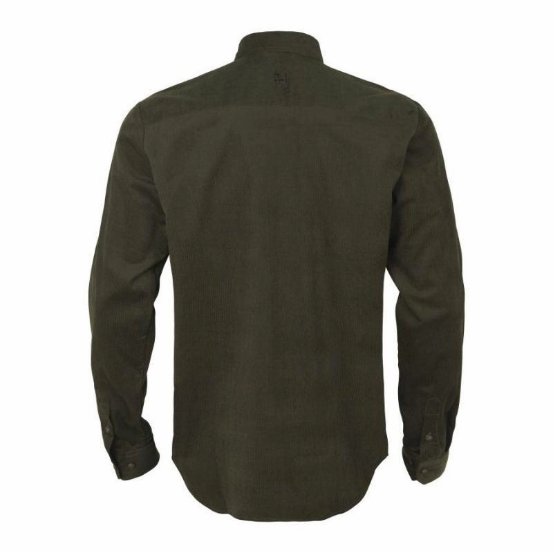 Dont Wait Save Harkila Kaldfjord Mens Corduroy Shirt - Willow Green