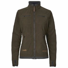 Harkila Kamko Ladies Windproof Reversible Fleece Jacket - Willow Green/Deep Well Purple Sweet Deal Today Best Seller Deal