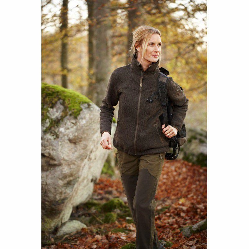 Clearance Event Today Harkila Ladies Lilja Windproof Full Zip - Shadow Brown Melange