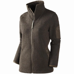 Special Online Offer Harkila Ladies Lilja Windproof Full Zip - Shadow Brown Melange