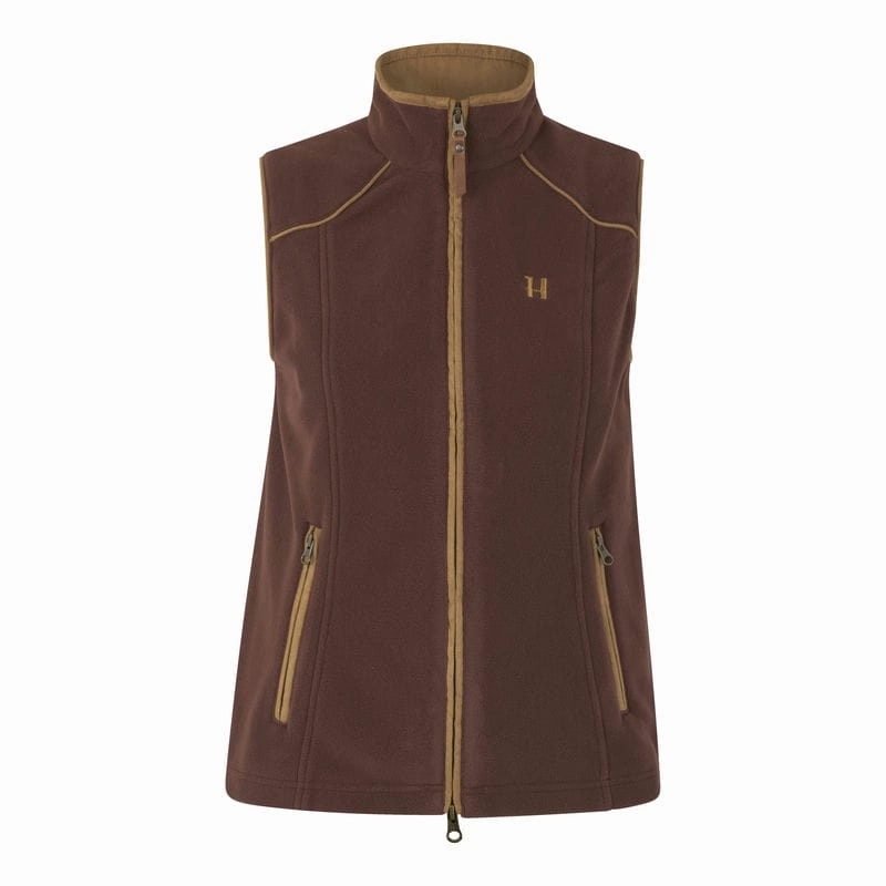 Big Savings Alert Harkila Sandhem 200 Ladies Fleece Gilet - Burgundy