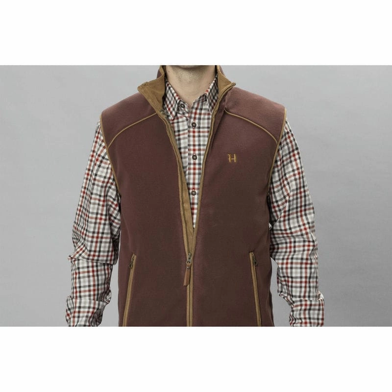 Special Offer Inside Harkila Sandhem 200 Mens Fleece Gilet - Burgundy